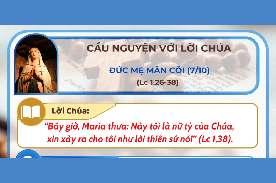 Cầu nguyện với Lời Chúa - Lễ Đức Mẹ Mân Côi