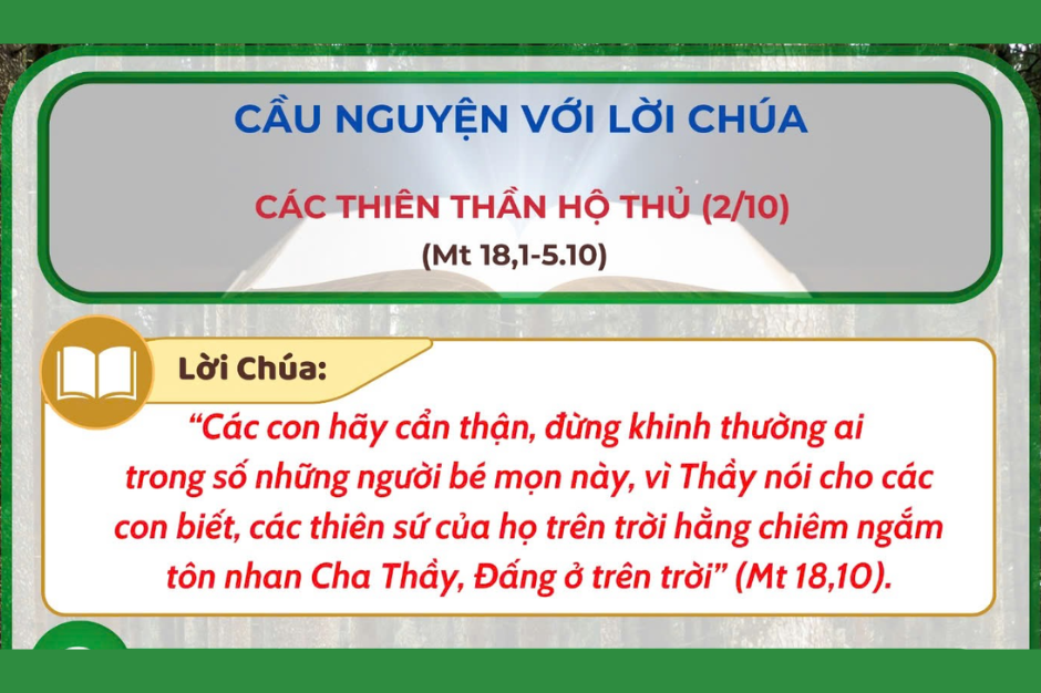 Cầu nguyện với Lời Chúa - Lễ các Thiên thần Hộ thủ
