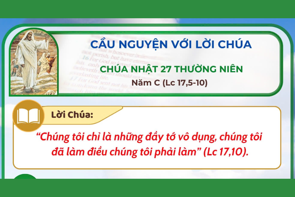 Cầu nguyện với Lời Chúa - Chúa Nhật tuần 27 thường niên - Năm C